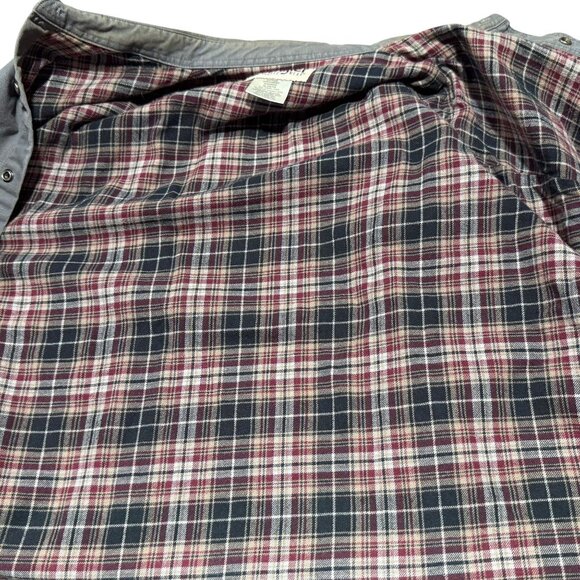 Wrangler Rugged Wear Gray Button-Up Shirt XL 100% Cotton Long Sleeve Mens Casual - Picture 9 of 14